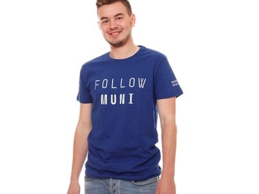 Men's  T-shirt, blue FOLLOW MUNI