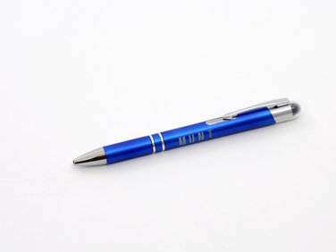 Ballpoint pen with illuminated logo