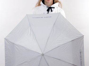 Light gray folding umbrella