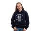Masaryk University hoodie "M 1919", navy blue with white inscription