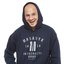 Masaryk University hoodie "M 1919", navy blue with "light" inscription