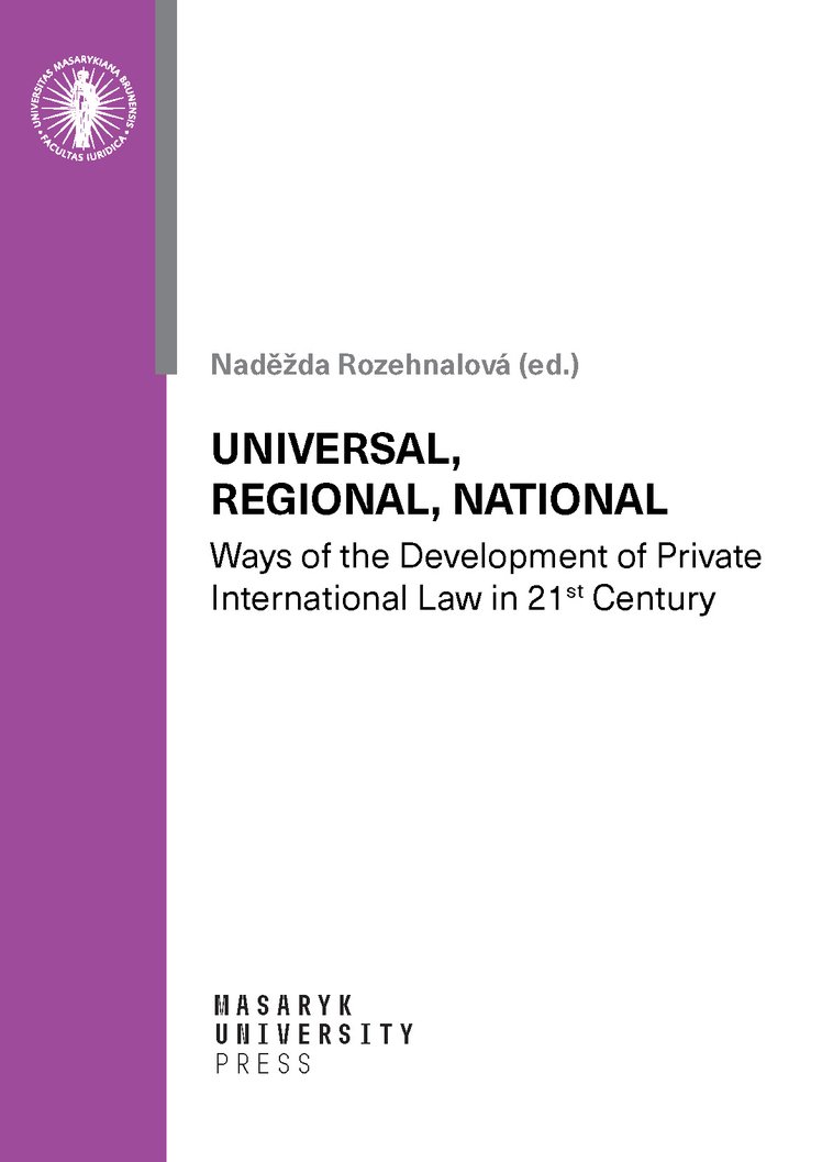 Universal, Regional, National – Ways of the Development of Private International Law in 21st Century  - logistical fee