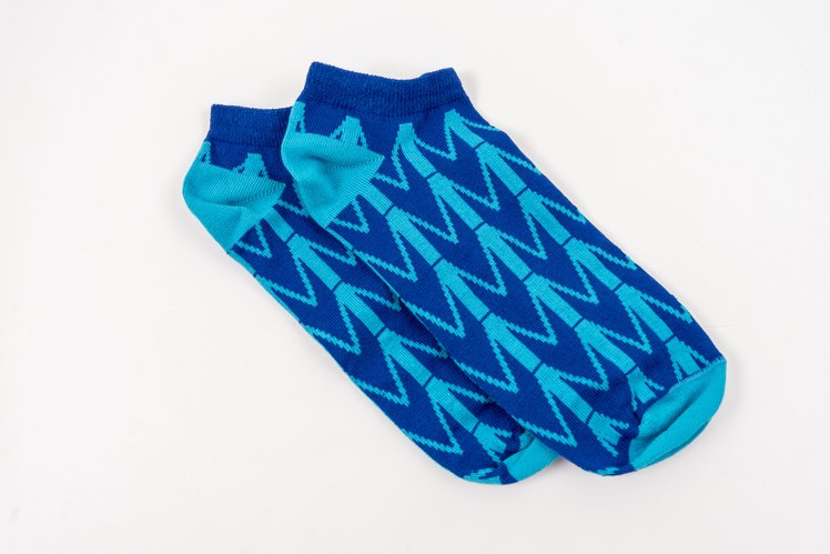 Turquoise socks for sports with M
