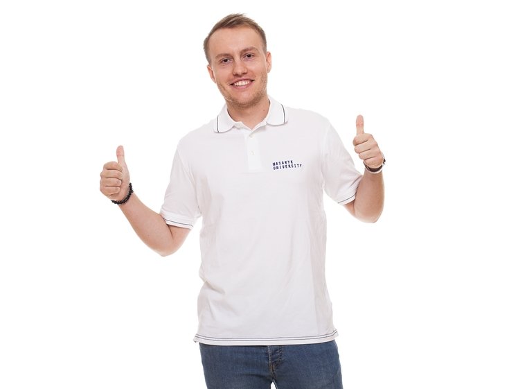 Men's polo shirt, white
