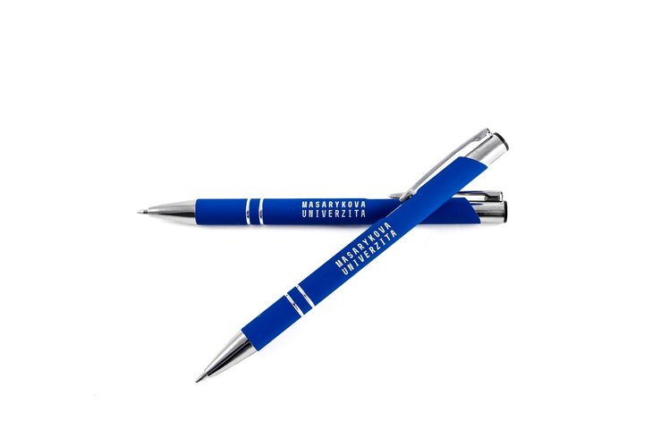 Pen "Masarykova univerzita", soft, blue