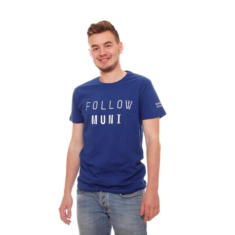 Men's  T-shirt, blue FOLLOW MUNI