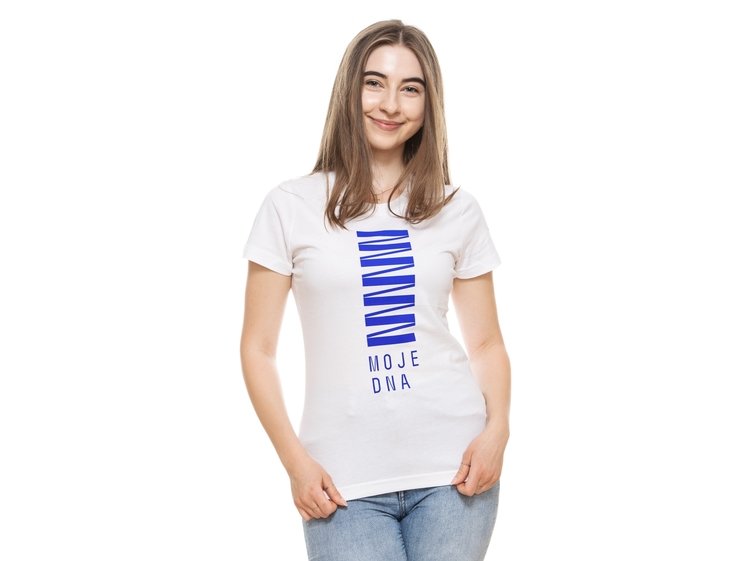 Women’s T-shirt white "MOJE DNA"