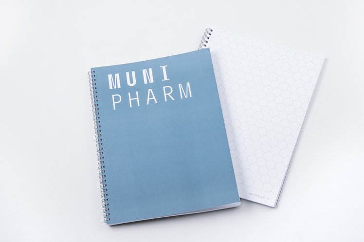 Notebook MUNI PHARM, A4 with hexagon