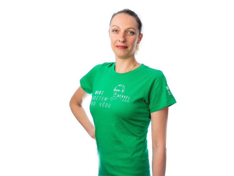 Women´s T-shirt green "SCITEM PRO VĚDU", Mendel 200