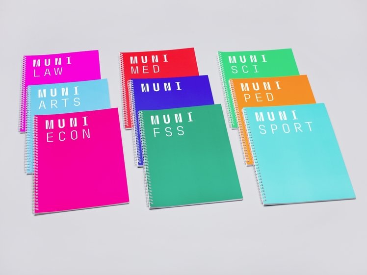MU notebook, multi-coloured A4