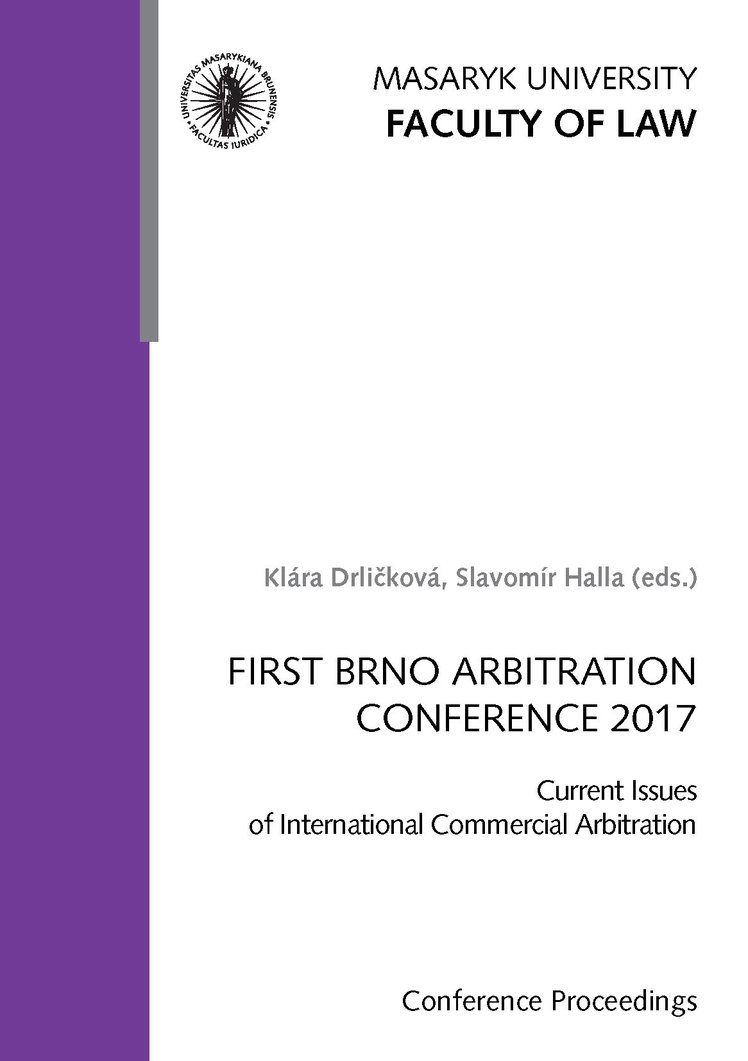 FIRST BRNO ARBITRATION CONFERENCE 2017