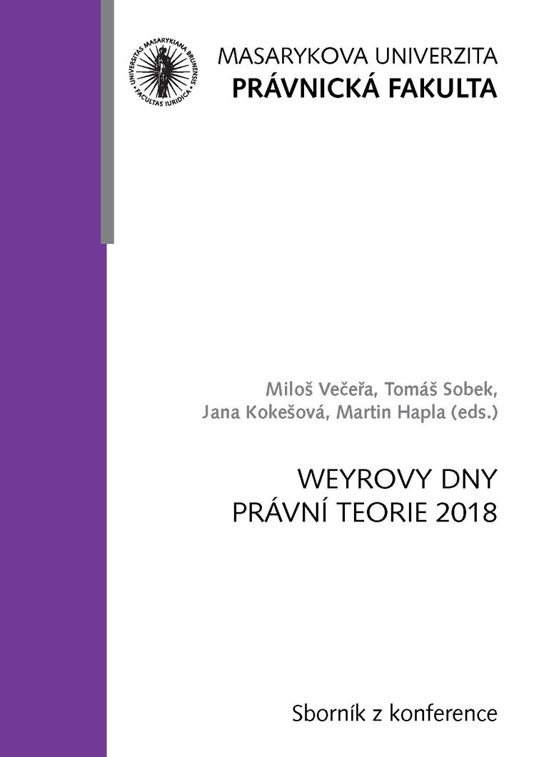 Weyrovy dny právní teorie 2018