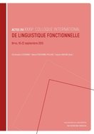 Actes du XXXVe colloque international de linguistique fonctionnelle