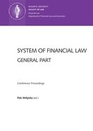 System of Financial Law – General Part
